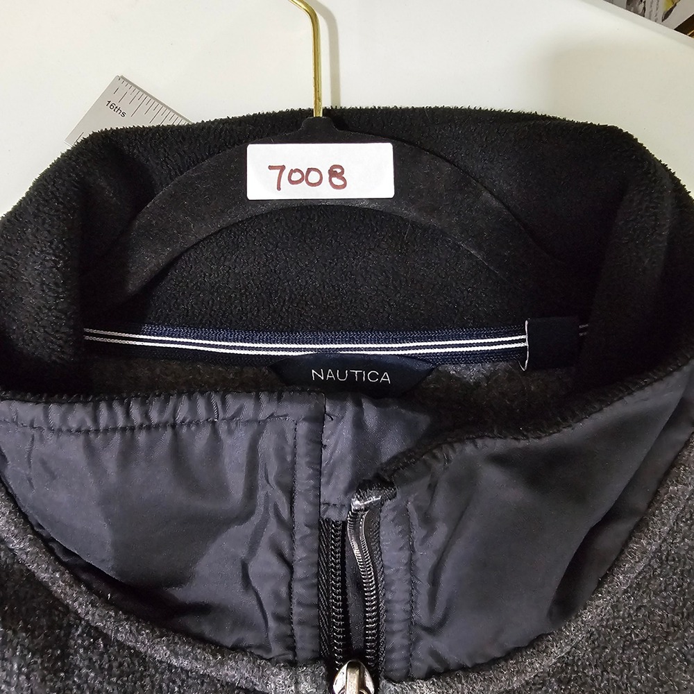 Nautica Mens XXL Gray Fleece Jacket Full Zip Pockets Classic Casual Coat - Picture 11 of 11